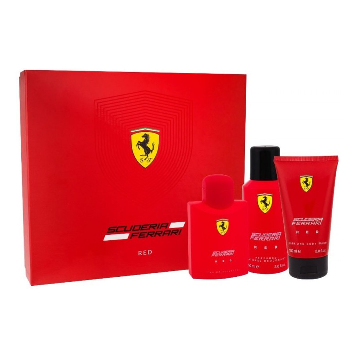 Ferrari Scuderia Red zestaw Woda toaletowa 125ml + Żel pod prysznic 150ml + dezodorant 150ml