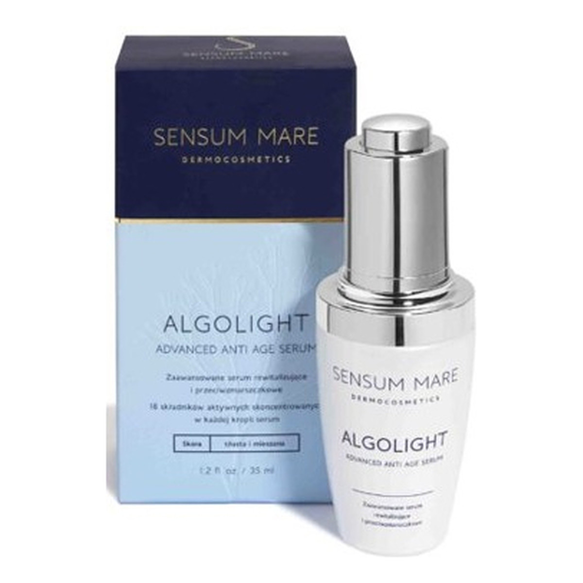 Sensum Mare Algolight zaawansowane serum rewitalizujące i przeciwzmarszczkowe do skóry tłustej i mieszane 35ml