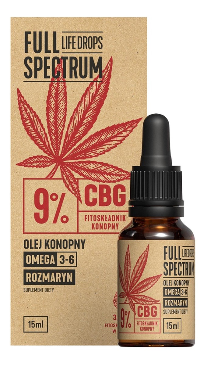 Olejek konopny 9% cbg suplement diety