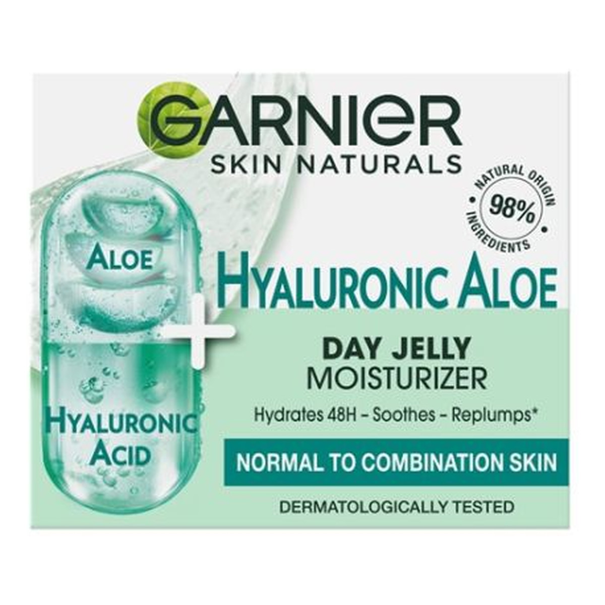 Garnier Skin Naturals Hyaluronic Aloe Jelly lekki żel nawilżający do twarzy 48h skóra normalna i mieszana 50ml