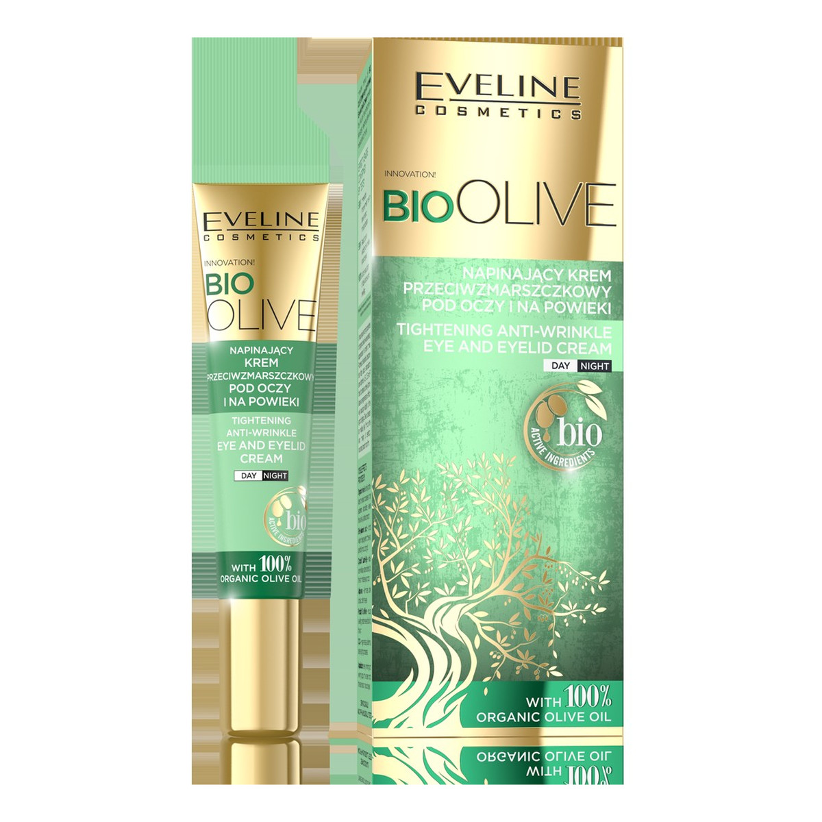 Eveline Bio Olive Napinający krem przeciwzmarszczkowy pod oczy i na powieki 20ml
