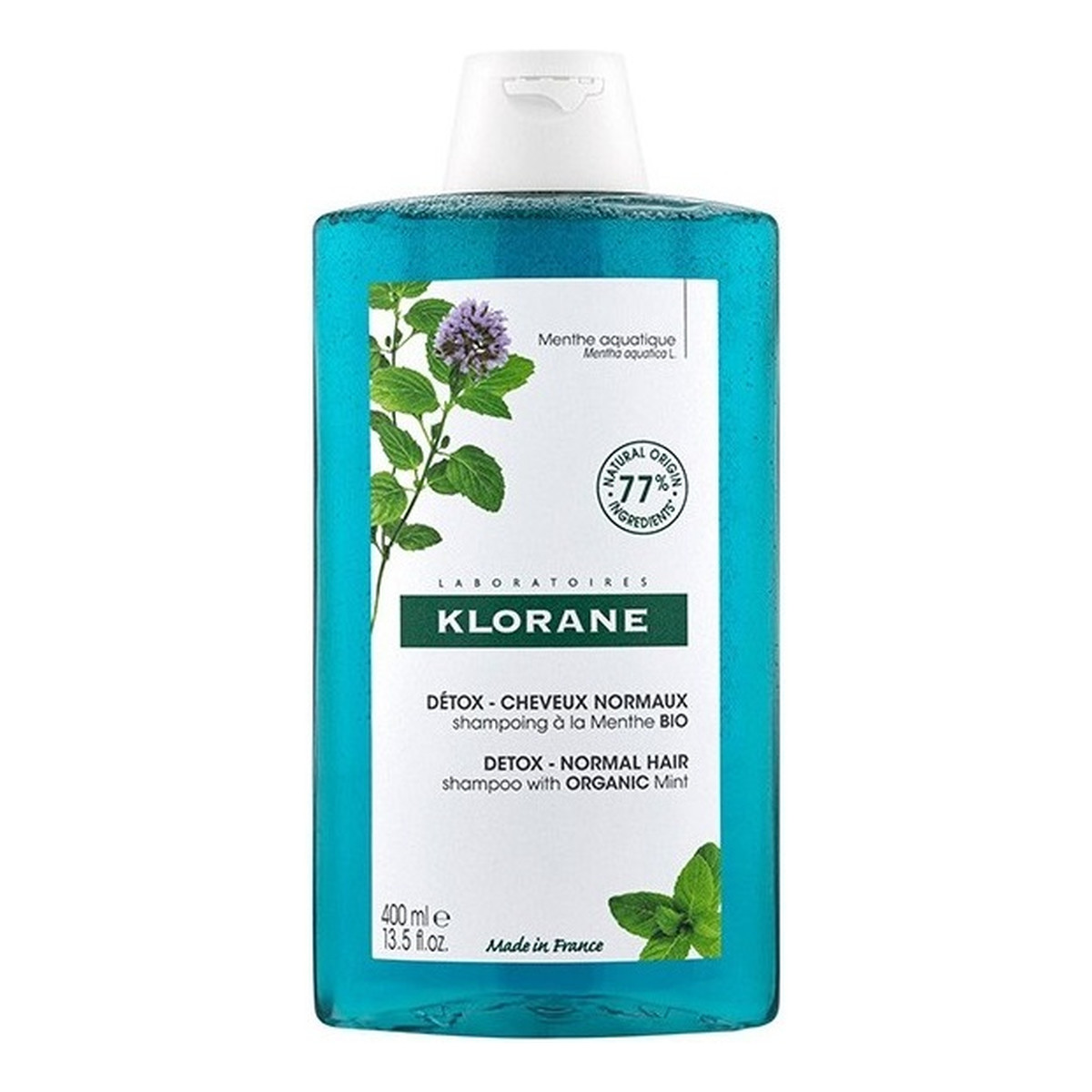 Klorane Anti-Pollution Shampooing Detox Intensywnie oczyszczający szampon do skóry głowy Aquatic Mint 400ml