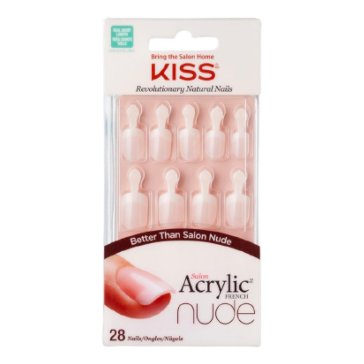 Kiss Salon Acrylic French Nude Sztuczne paznokcie Breathtaking (RS) 28szt.
