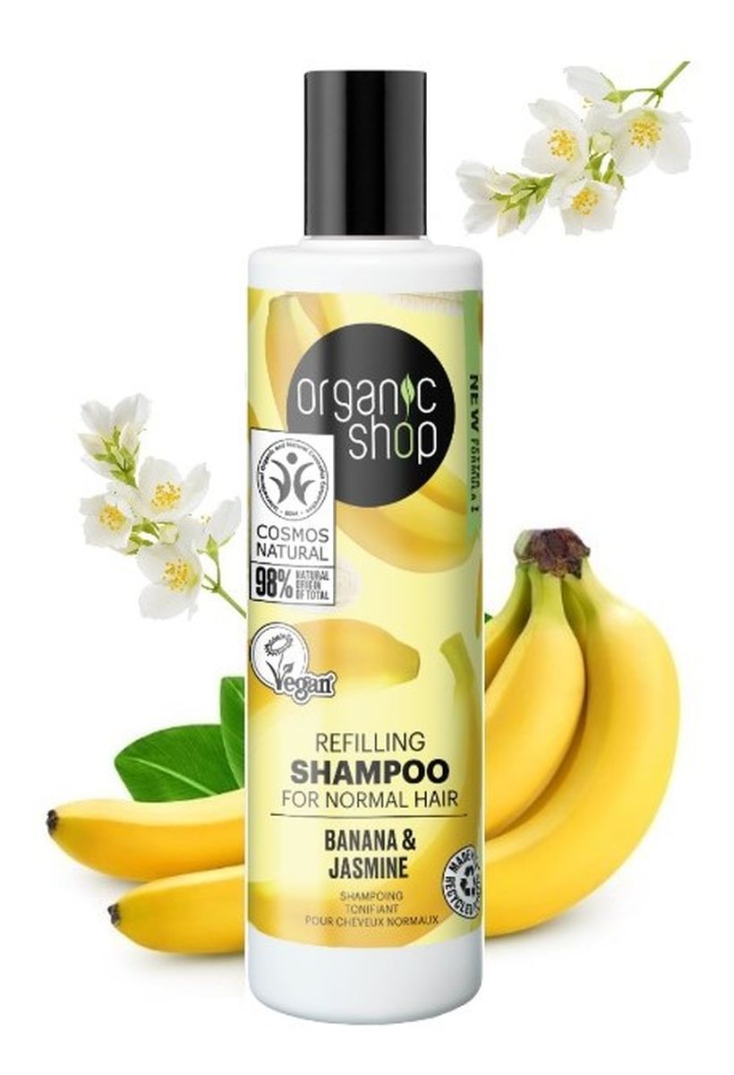 Szampon do włosów normalnych rewitalizujący Banana & Jasmine