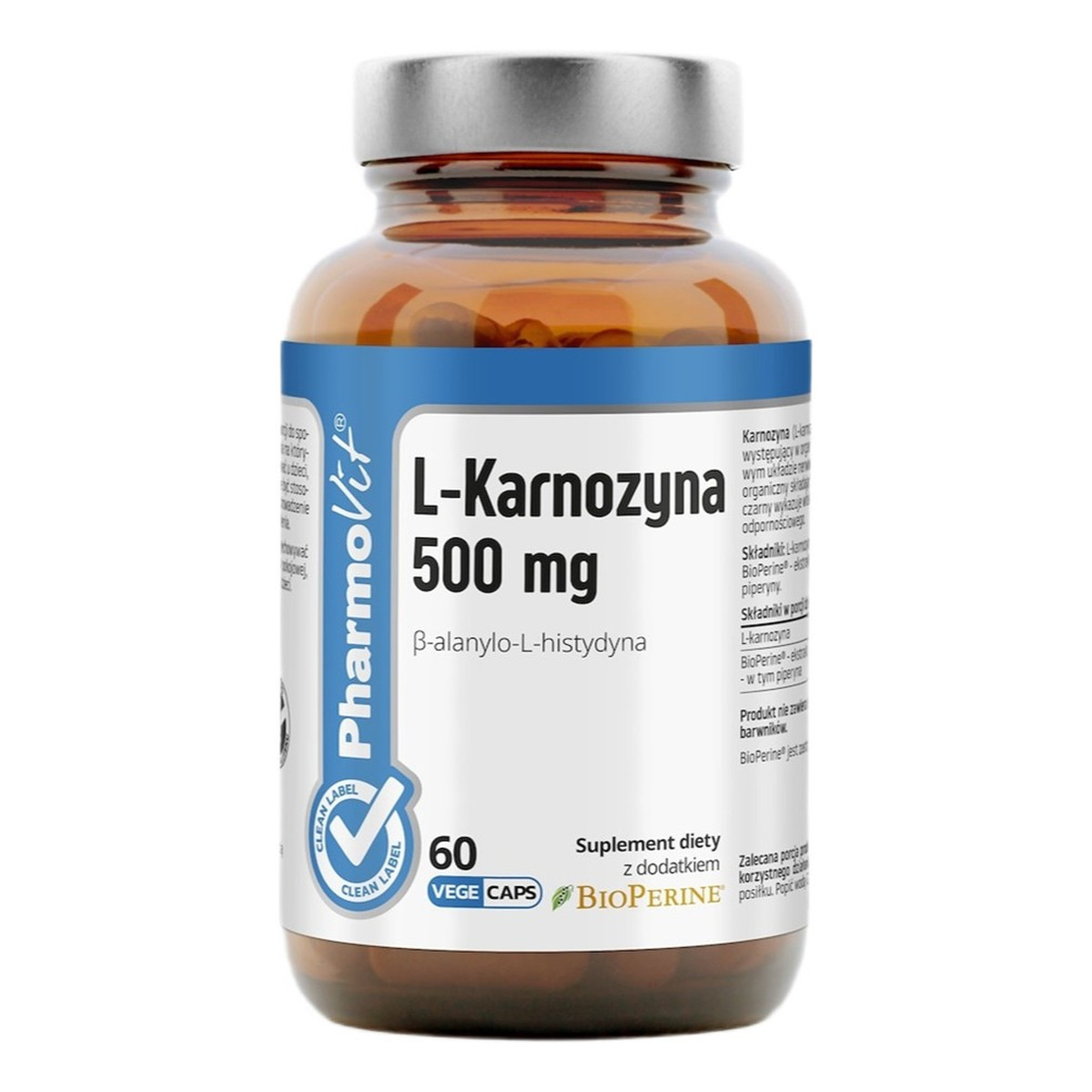 Pharmovit L-Karnozyna 500mg suplement diety 60 kapsułek