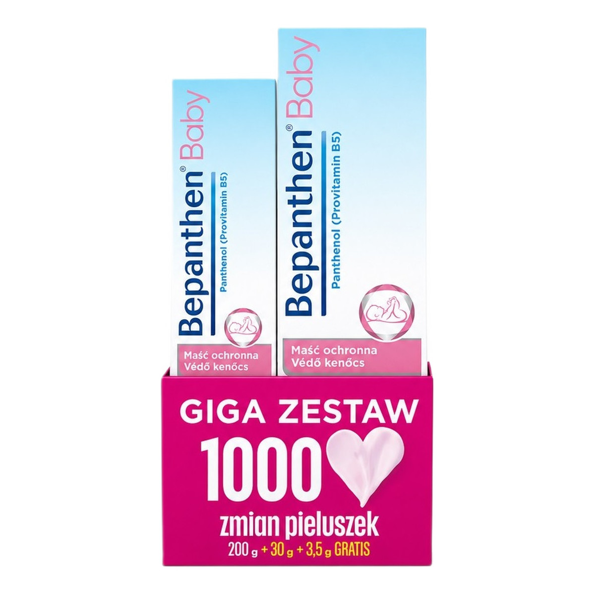 Bepanthen Baby maść ochronna giga zestaw 200g+30g+3.5g