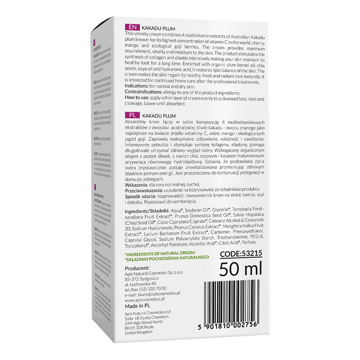 Apis Kakadu Plum Home TerApis Krem śliwkowy 50ml