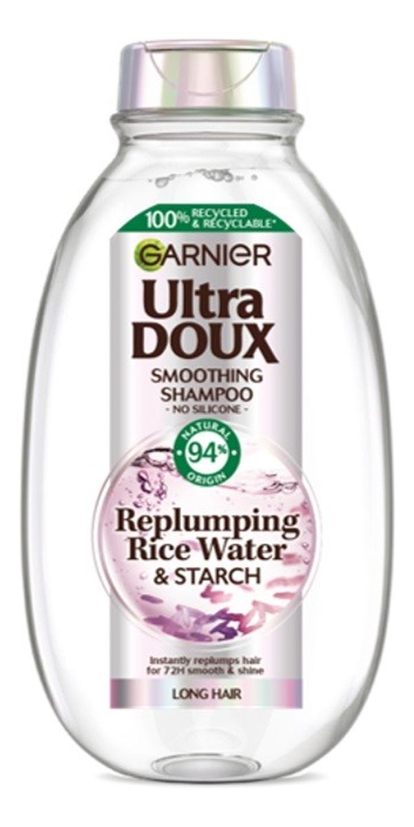 Ultra doux szampon do włosów długich replumping rise water & starch (woda ryżowa i skrobia)