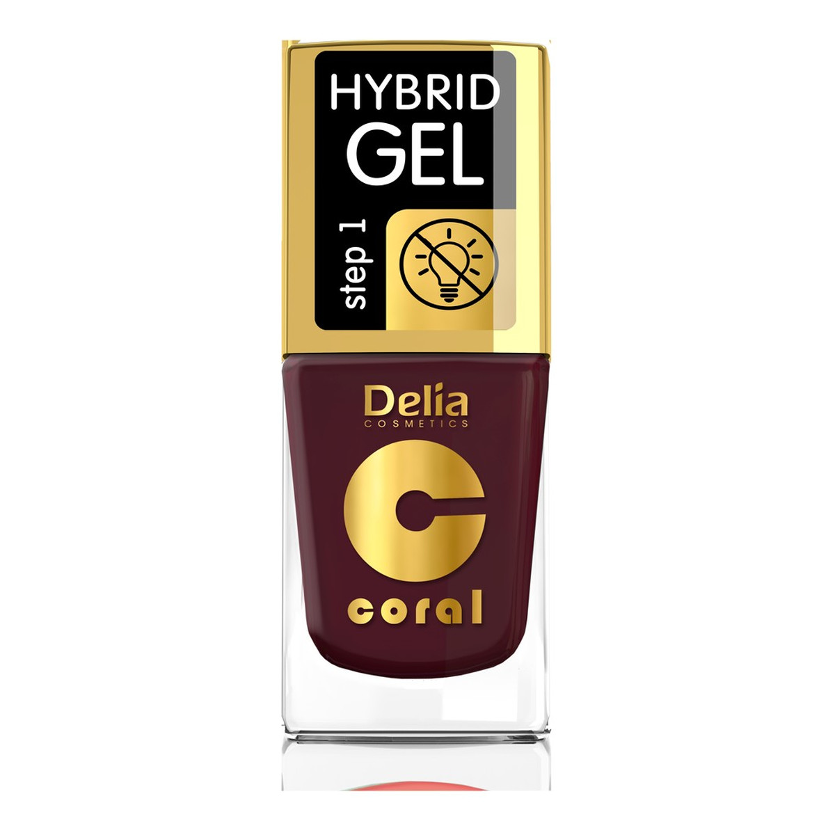 Delia Coral Hybrid Gel Emalia do paznokci lakier hybrydowy bez lampy 11ml