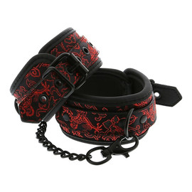 Blaze deluxe ankle cuffs kajdanki na kostki do krępowania czerwone