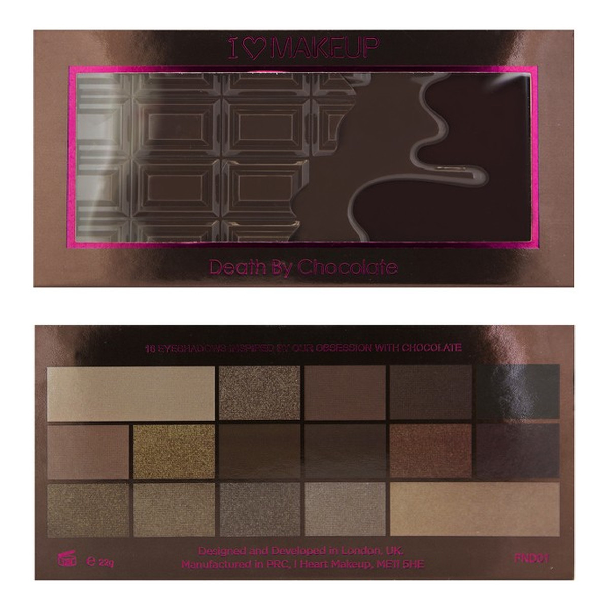 Makeup Revolution I Love Make Up Paleta Cieni Death By Chocolate 22g