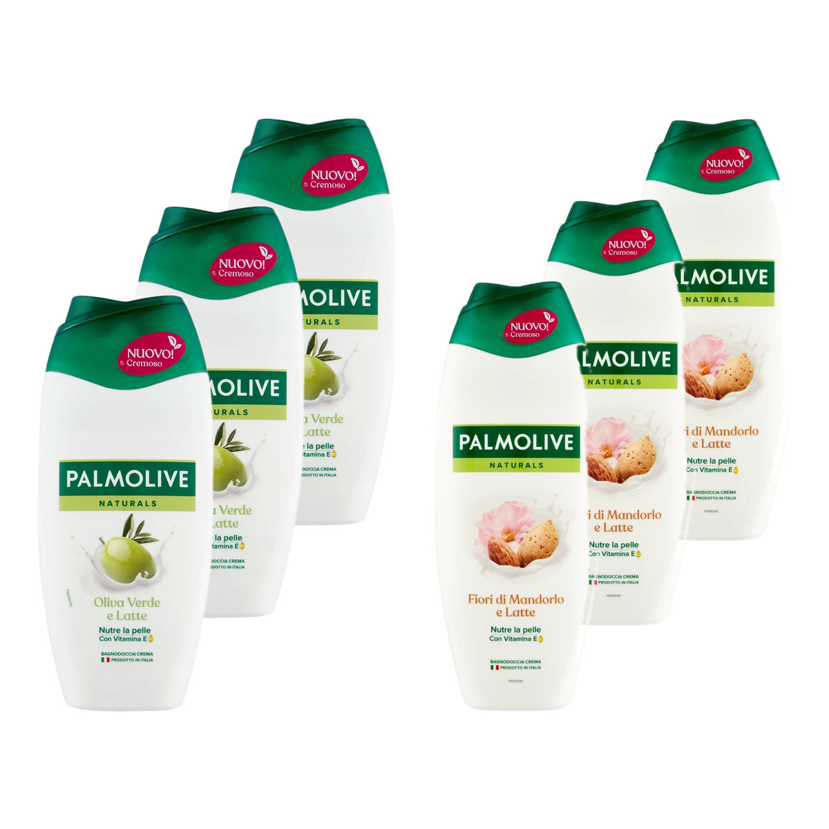 Palmolive Naturals Żel pod Prysznic 3x Almond Milk + 3x Olive Milk 6x220ml