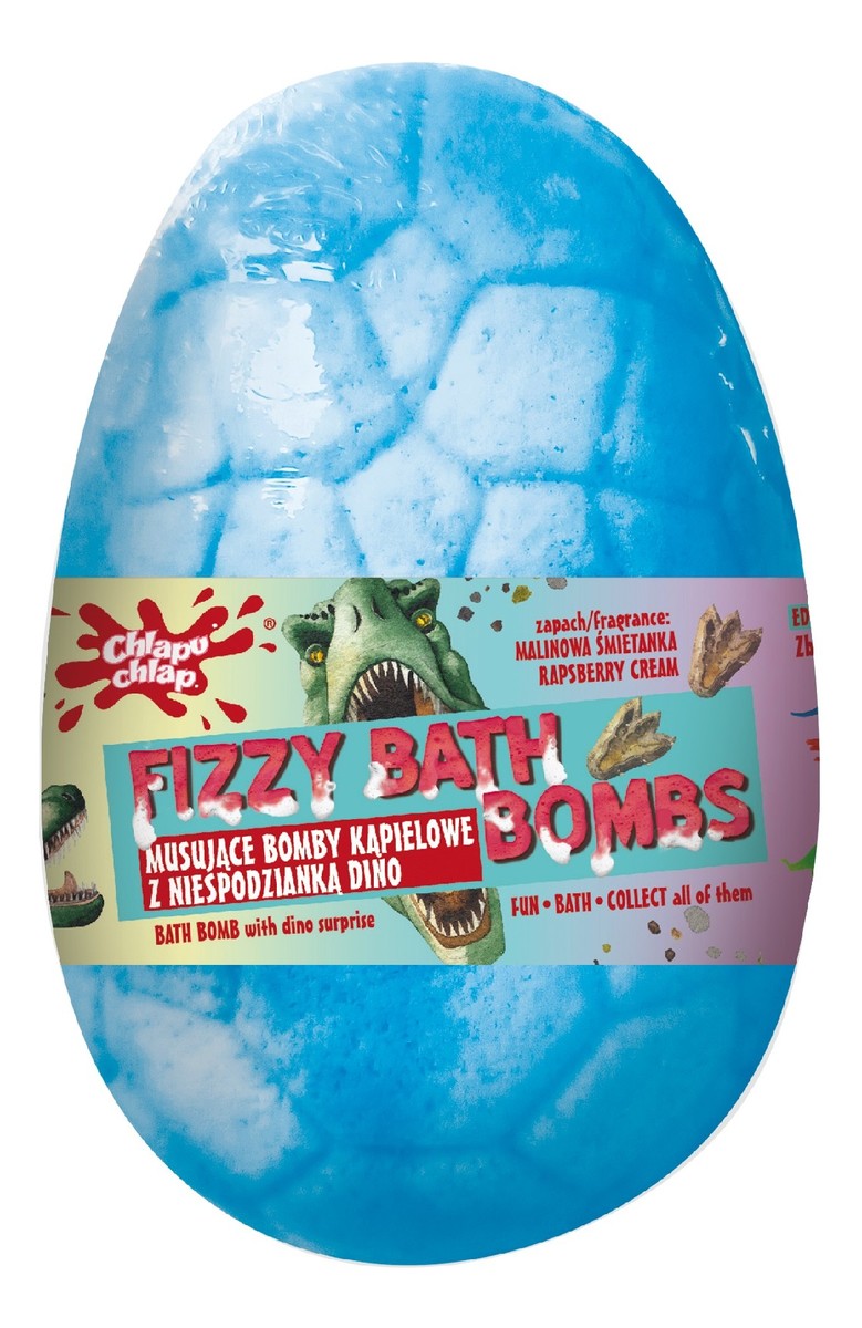 Musująca Bomba kąpielowa Jajo Dinozaura z niespodzianką - Guma balonowa