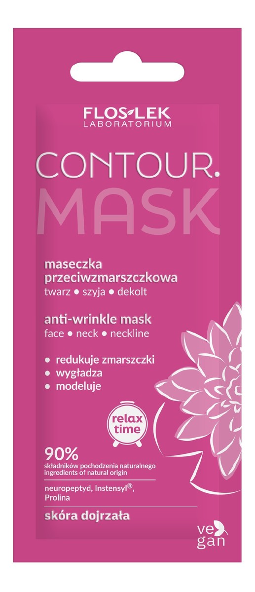Floslek relax time maseczka przeciwzmarszczkowa contour na twarz,szyję i dekolt