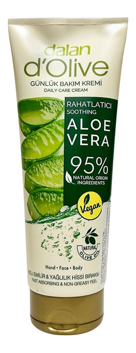 Krem kojący do rąk twarzy i ciała z aloesem