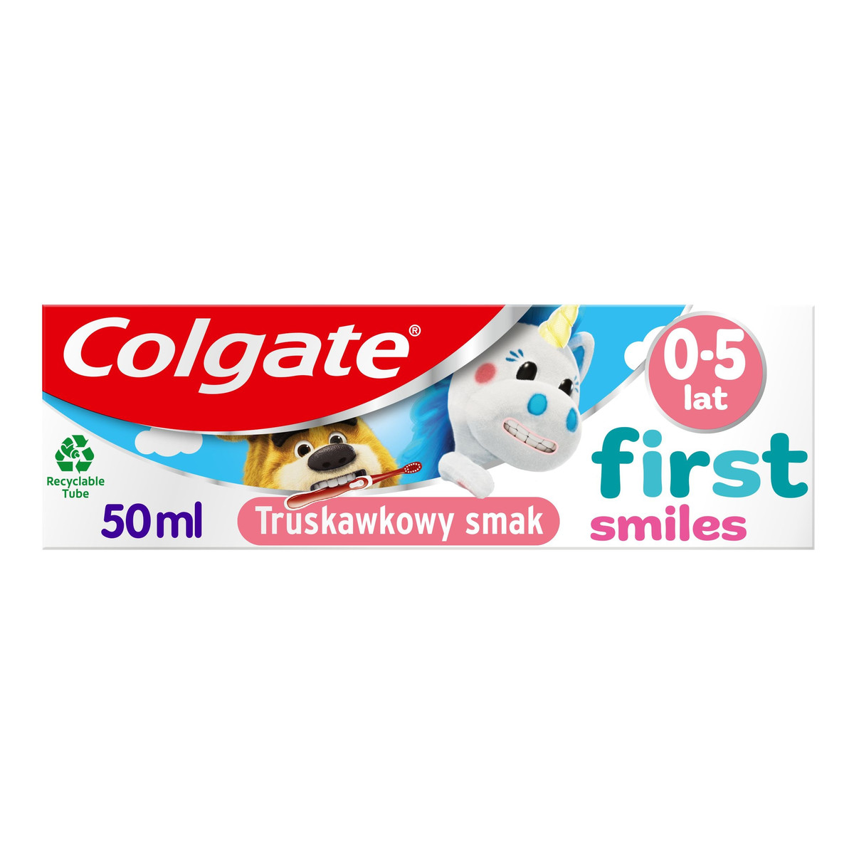 Colgate Kids Pasta do zębów dla dzieci 0-5 First Smiles - Smak Truskawkowy 50ml