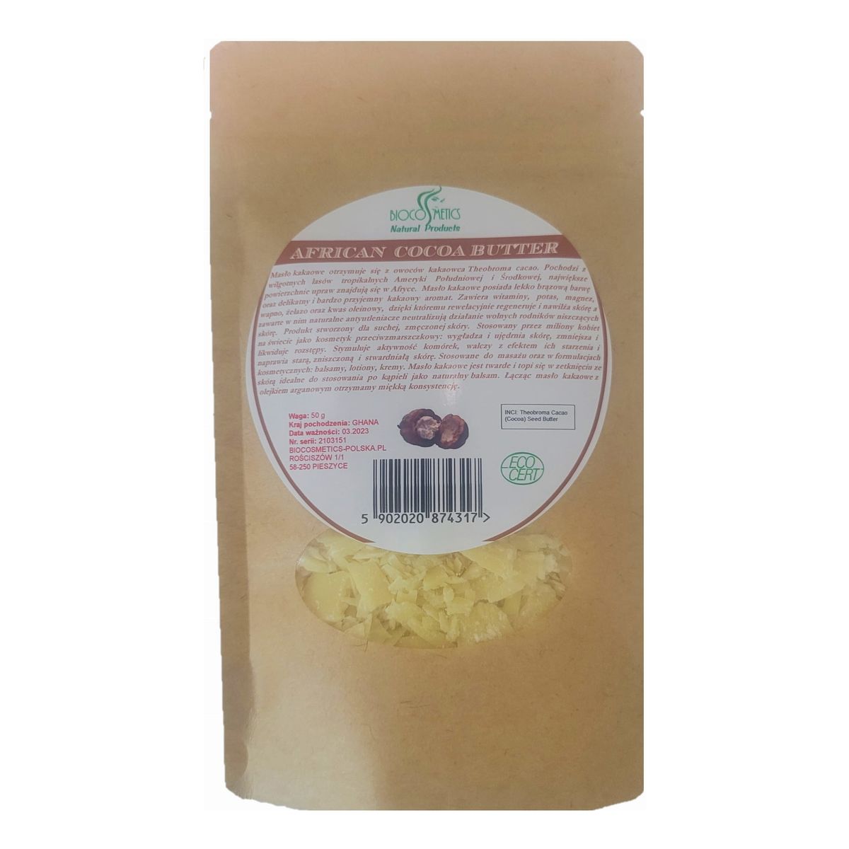 Biocosmetics Masło kakaowe 50g