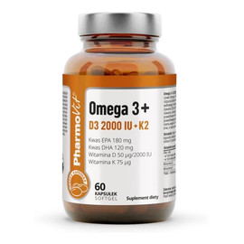 Omega 3 + D3 2000 IU + K2 suplement diety 60 kapsułek