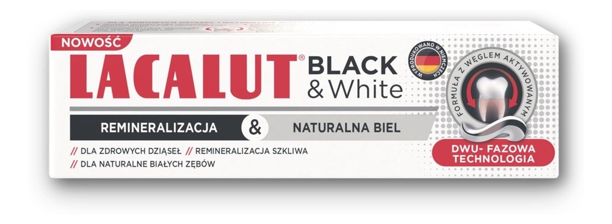 Lacalut black & white pasta do zębów