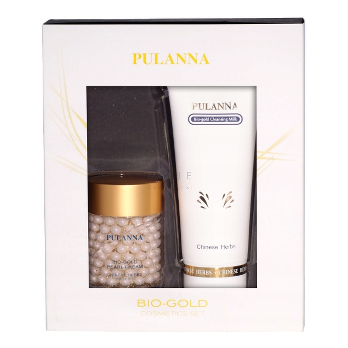Pulanna Bio-Gold Zestaw kosmetyków Krem perłowy + Mleczko