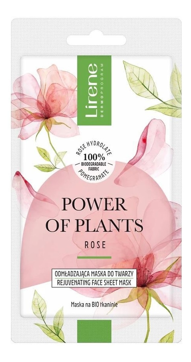 Power of plants odmładzająca maska do twarzy róża