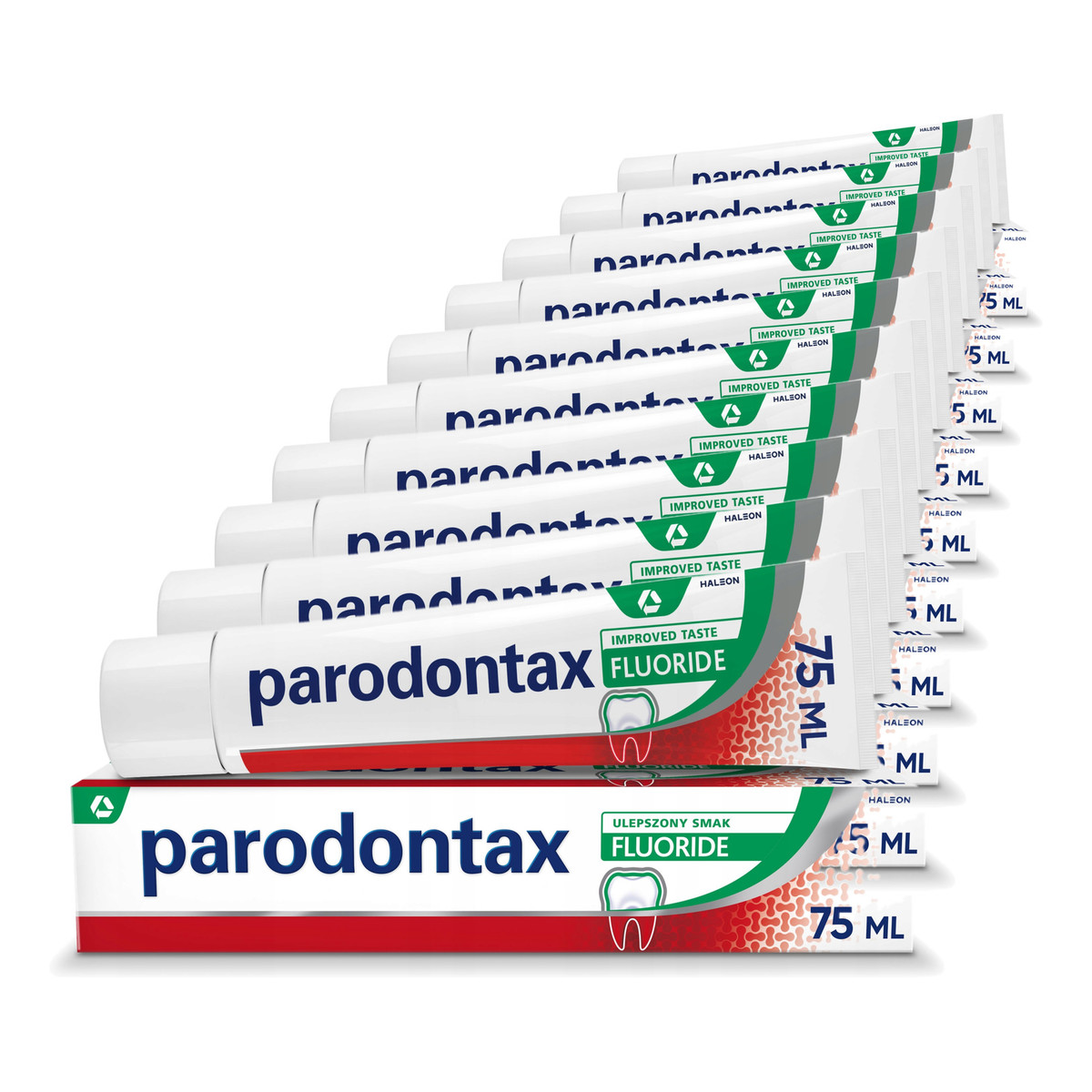 Parodontax Fluoride Pasta do zębów na krwawienie dziąseł 10x75ml