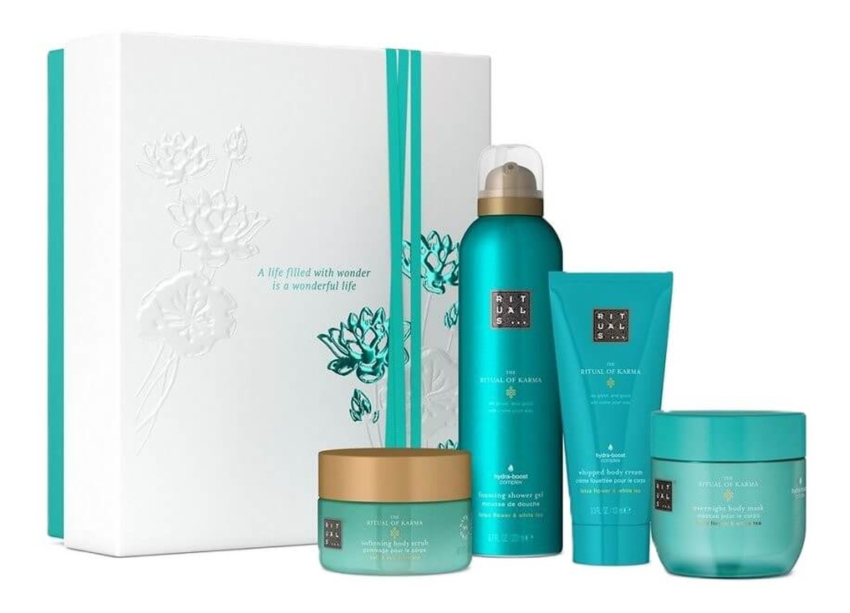 krem do ciala 100ml + pianka pod prysznic 200ml + nocna maska do ciała 125ml + peeling do ciała 125g