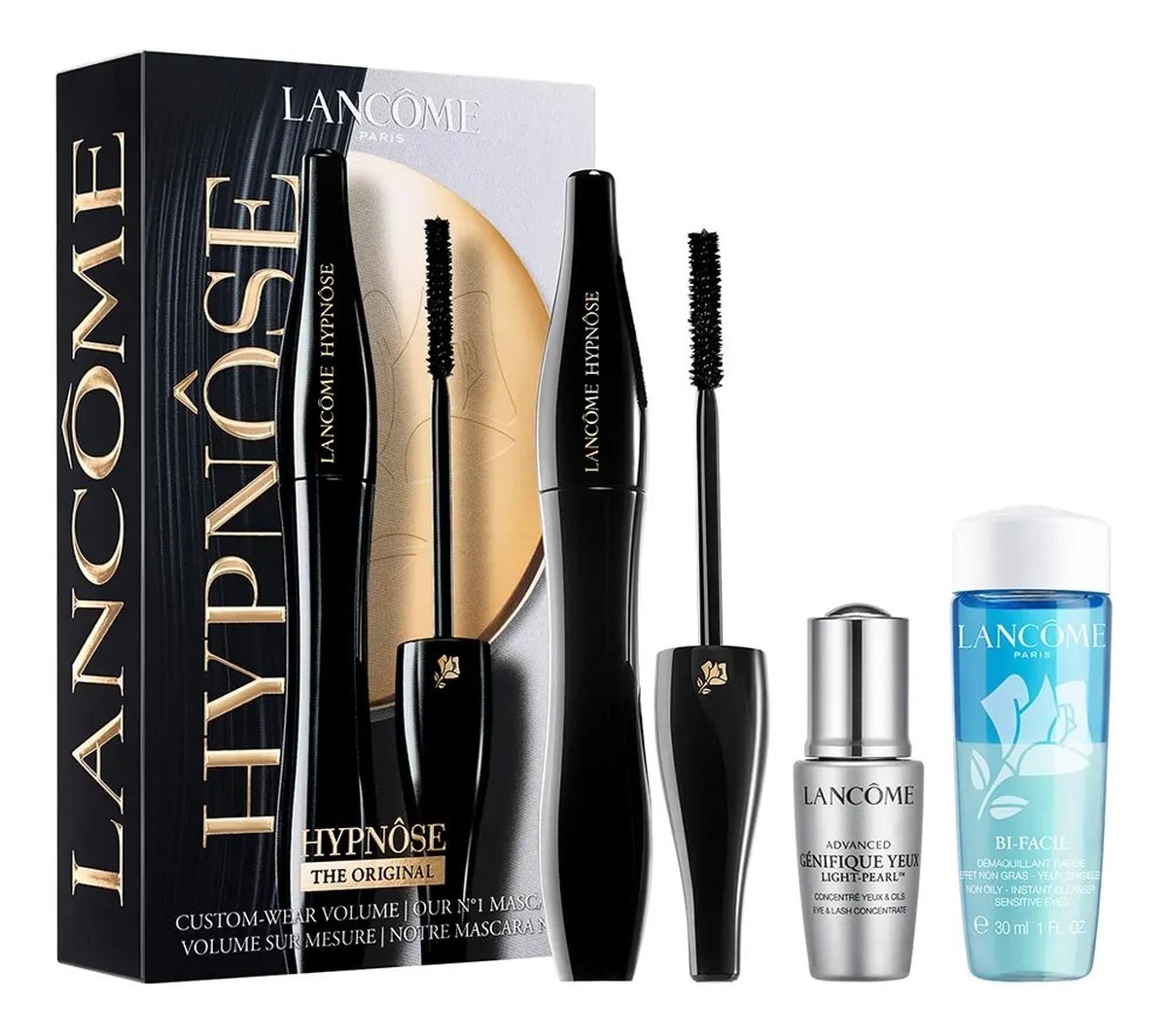 zestaw tusz do rzęs 01 Noir Hypnotic 6.2ml + płyn do demakijażu oczu 30ml + serum pod oczy 5ml