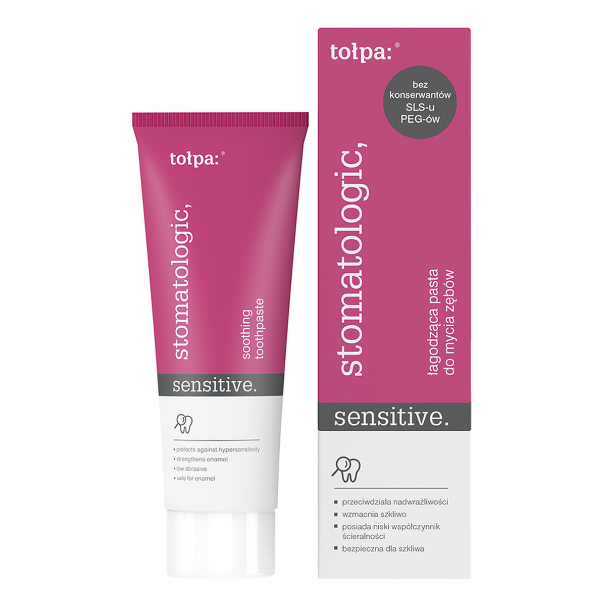 Tołpa stomatologic sensitive Łagodząca pasta do mycia zębów 75ml