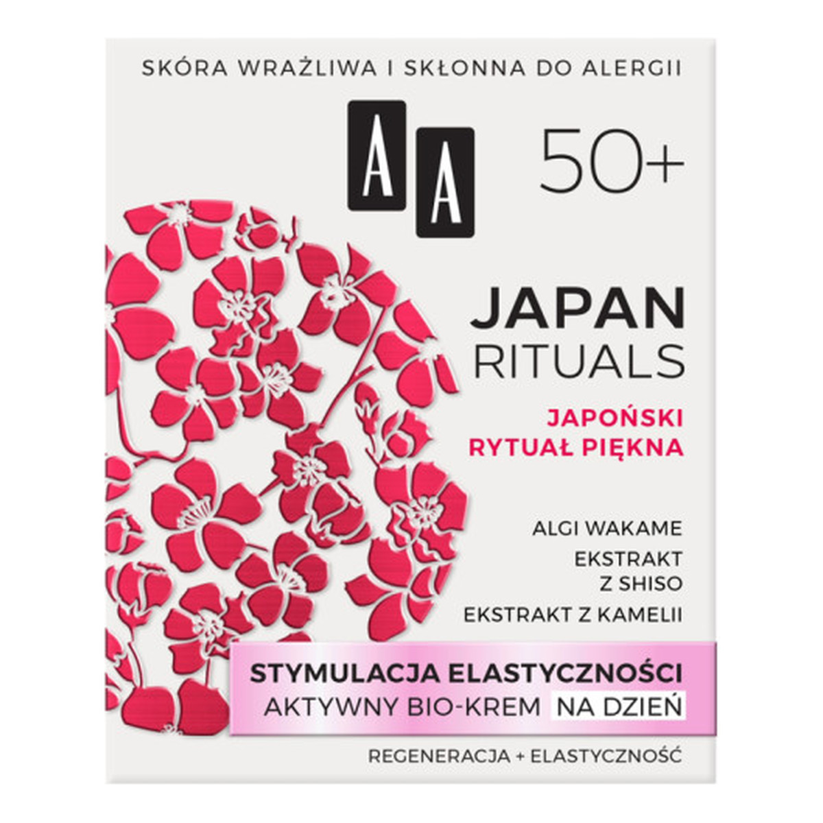 AA JAPAN RITUALS STYMULACJA ELASTYCZNOŚCI AKTYWNY BIO-KREM do twarzy NA DZIEŃ 50+ 50ml