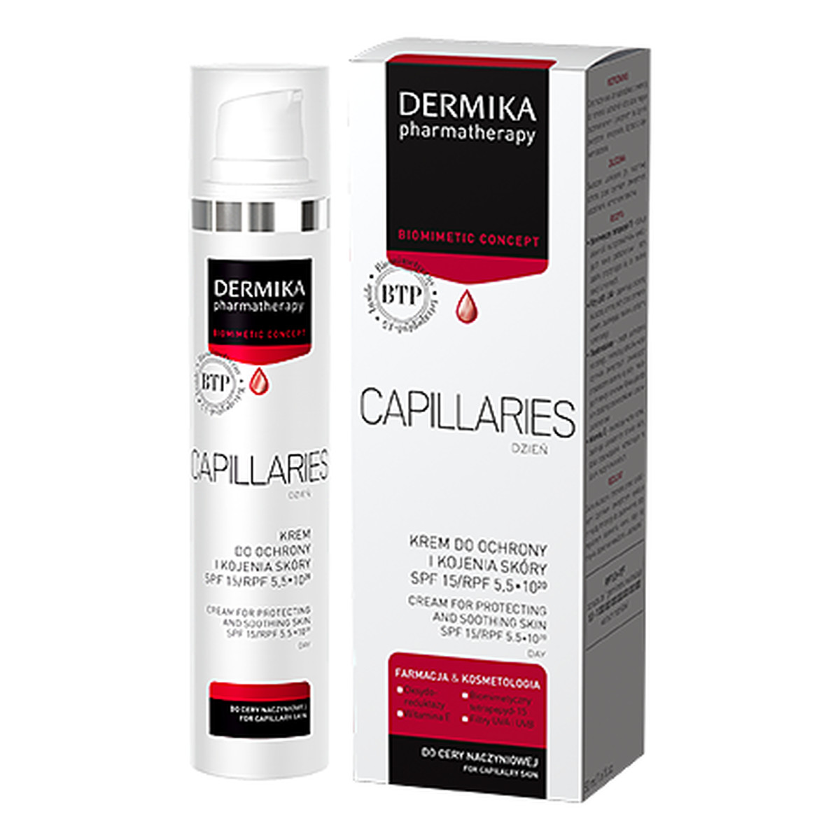 Dermika Capillaries Pharmatherapy Krem Do Ochrony i Kojenia Skóry SPF 15 50ml