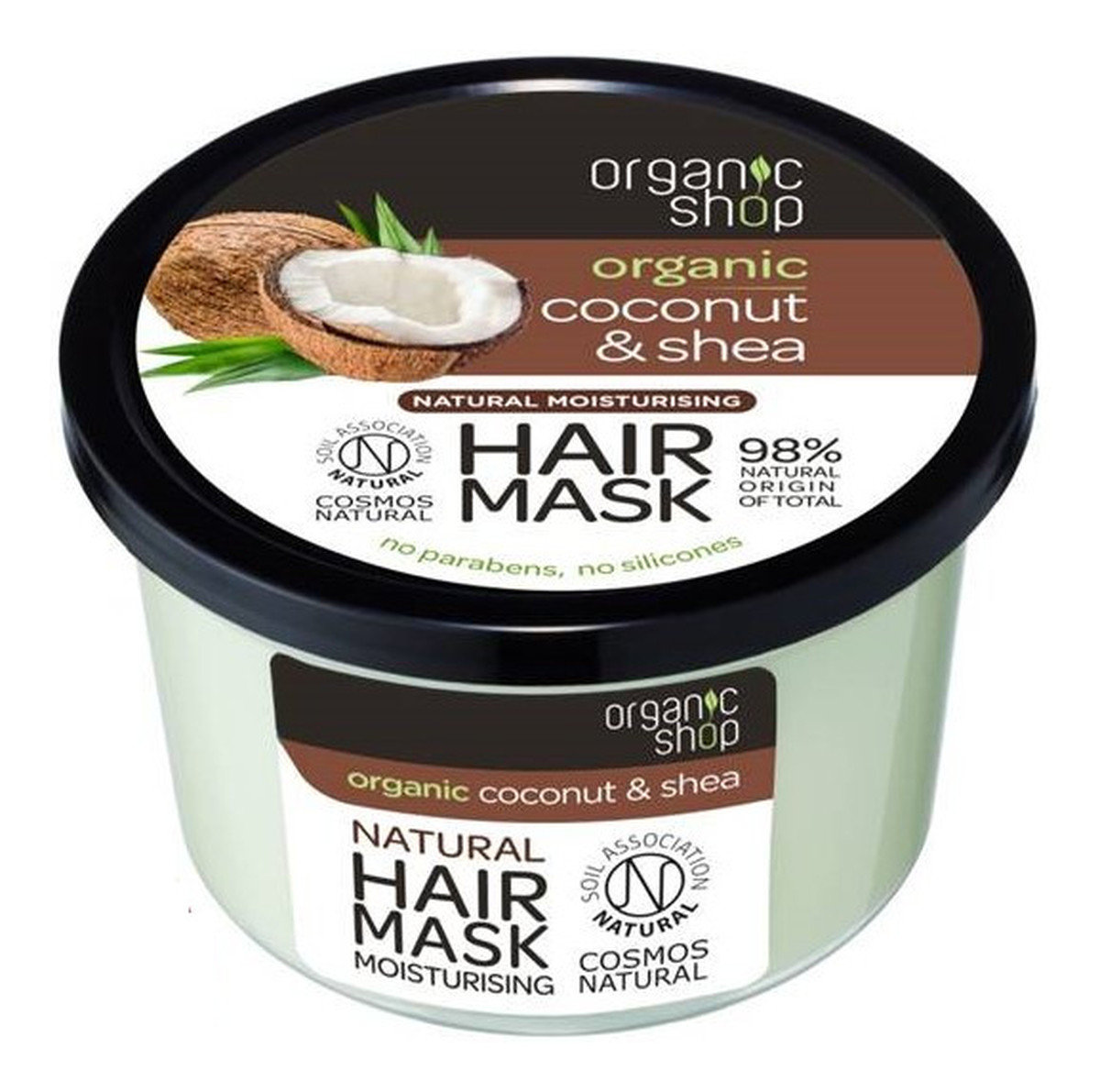 Nawilżająca maska do włosów Organiczny Kokos & Shea