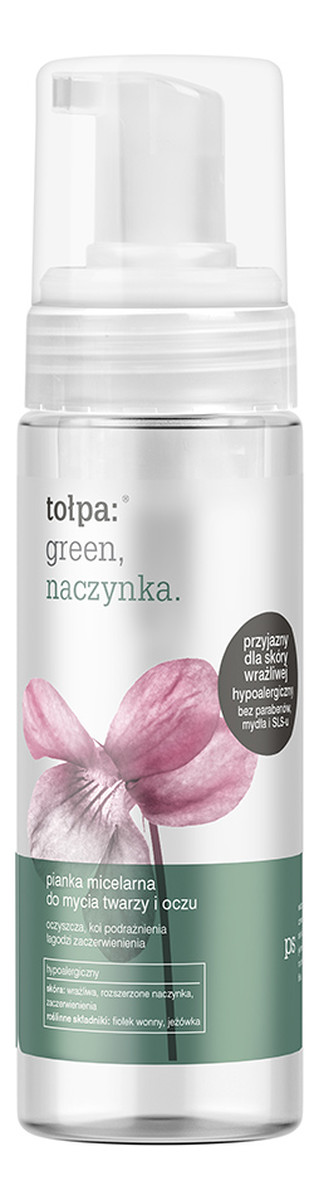 naczynka pianka micelarna do mycia twarzy i oczu