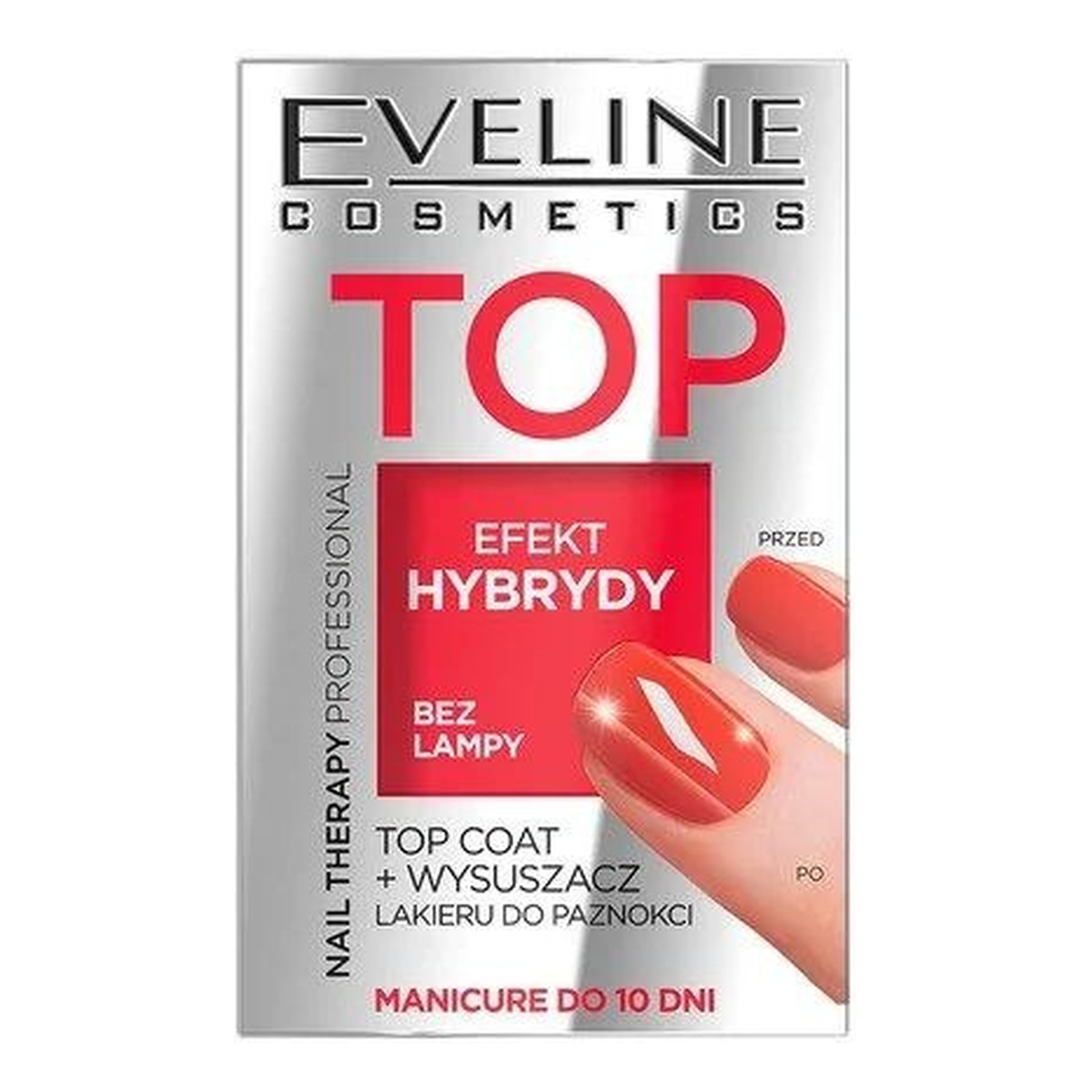 Eveline Nail Therapy Top Coat + wysuszacz lakieru do paznokci 5ml
