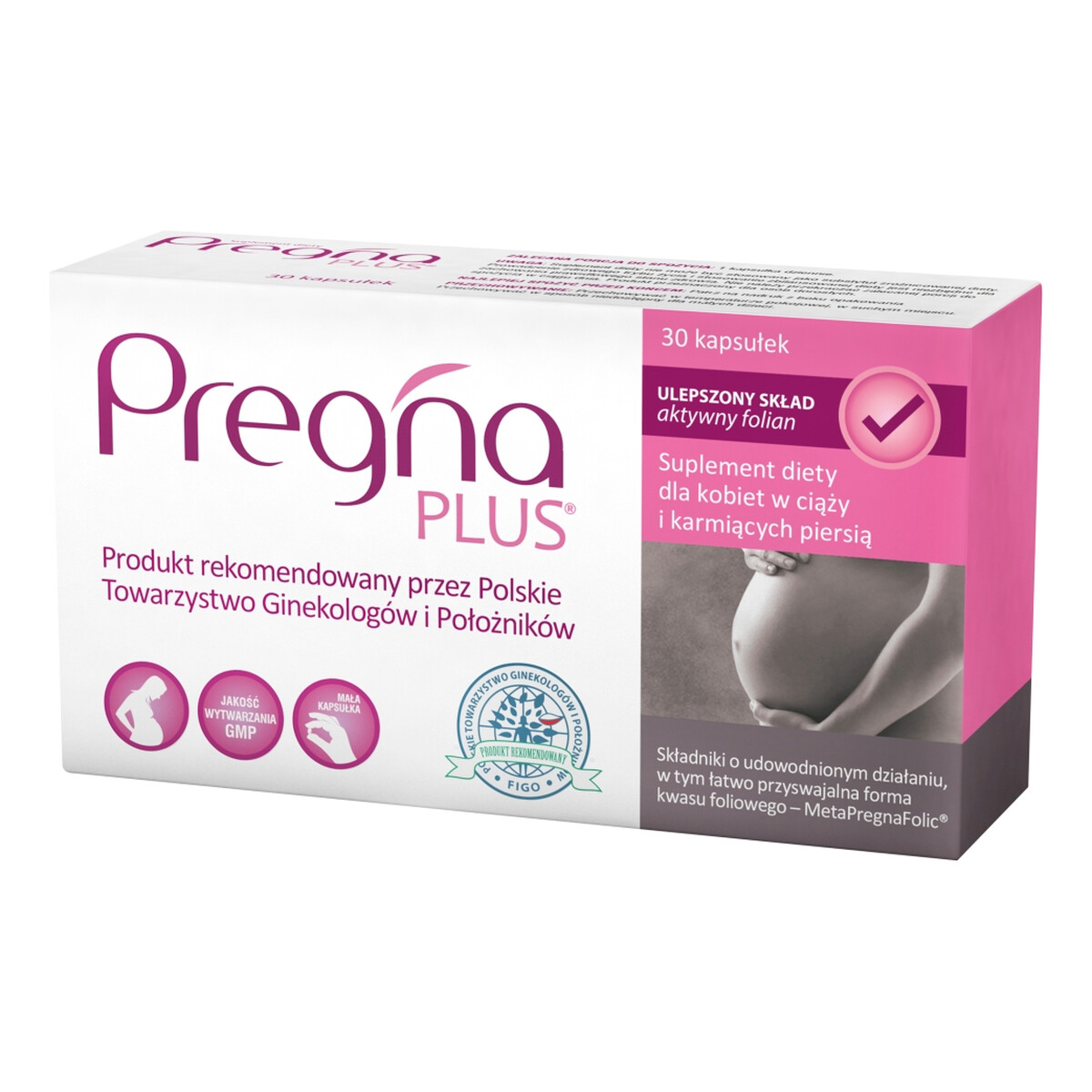 Pregna Plus suplement diety dla kobiet w ciąży i karmiących piersią 30 kapsułek