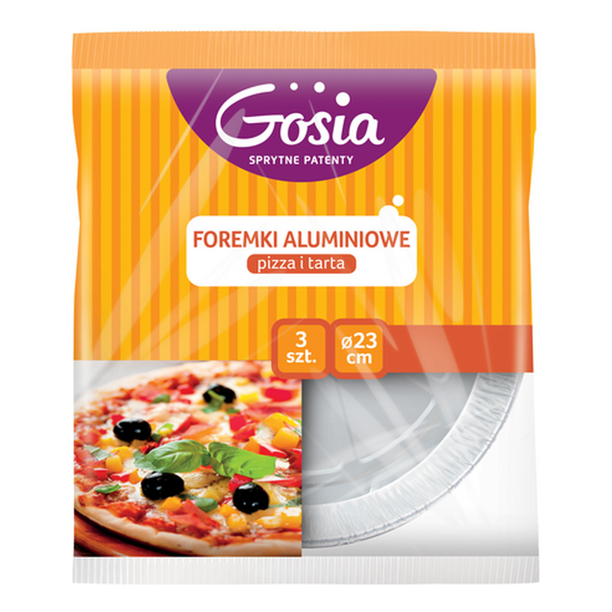 Gosia Foremka aluminiowa na pizzę i tartę średnica 23cm (3szt)