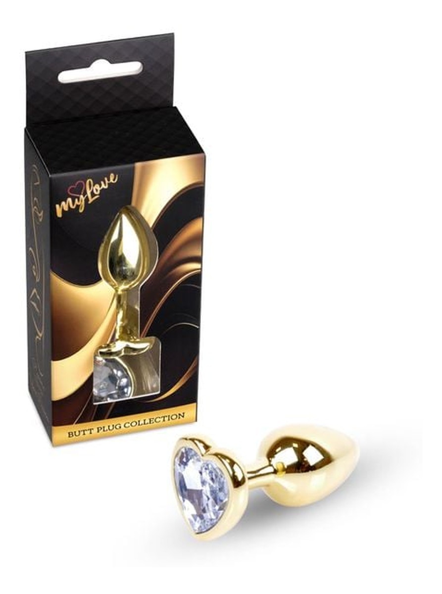 Butt Plug Collection Jewellery Heart metalowy korek analny Gold Heart