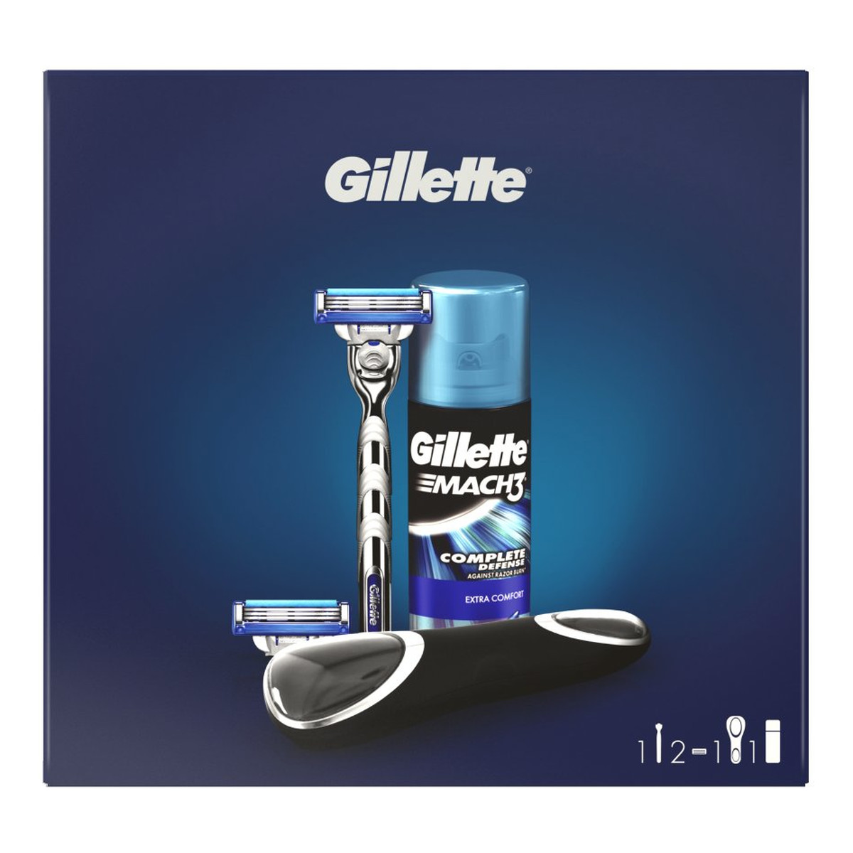 Gillette Mach3 Turbo Zestaw (Maszynka + ostrze + Extra Comfort żel do golenia 75ml + etui)