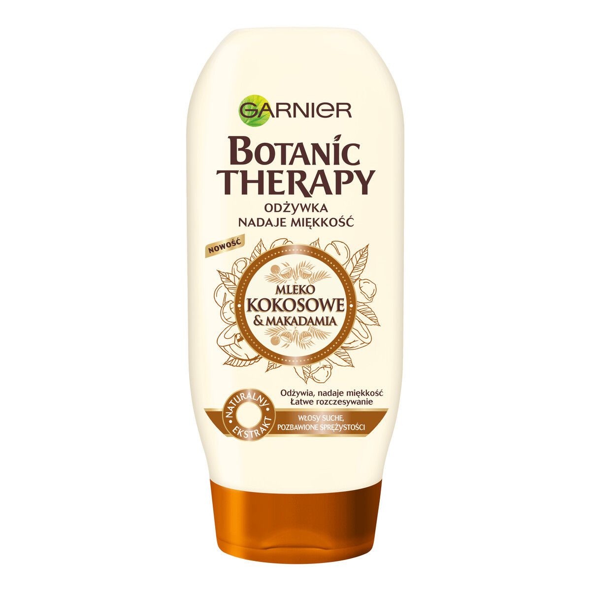 Garnier Botanic Therapy Mleko kokosowe & Makadamia odżywka do włosów suchych, szorstkich, pozbawionych sprężystości 200ml