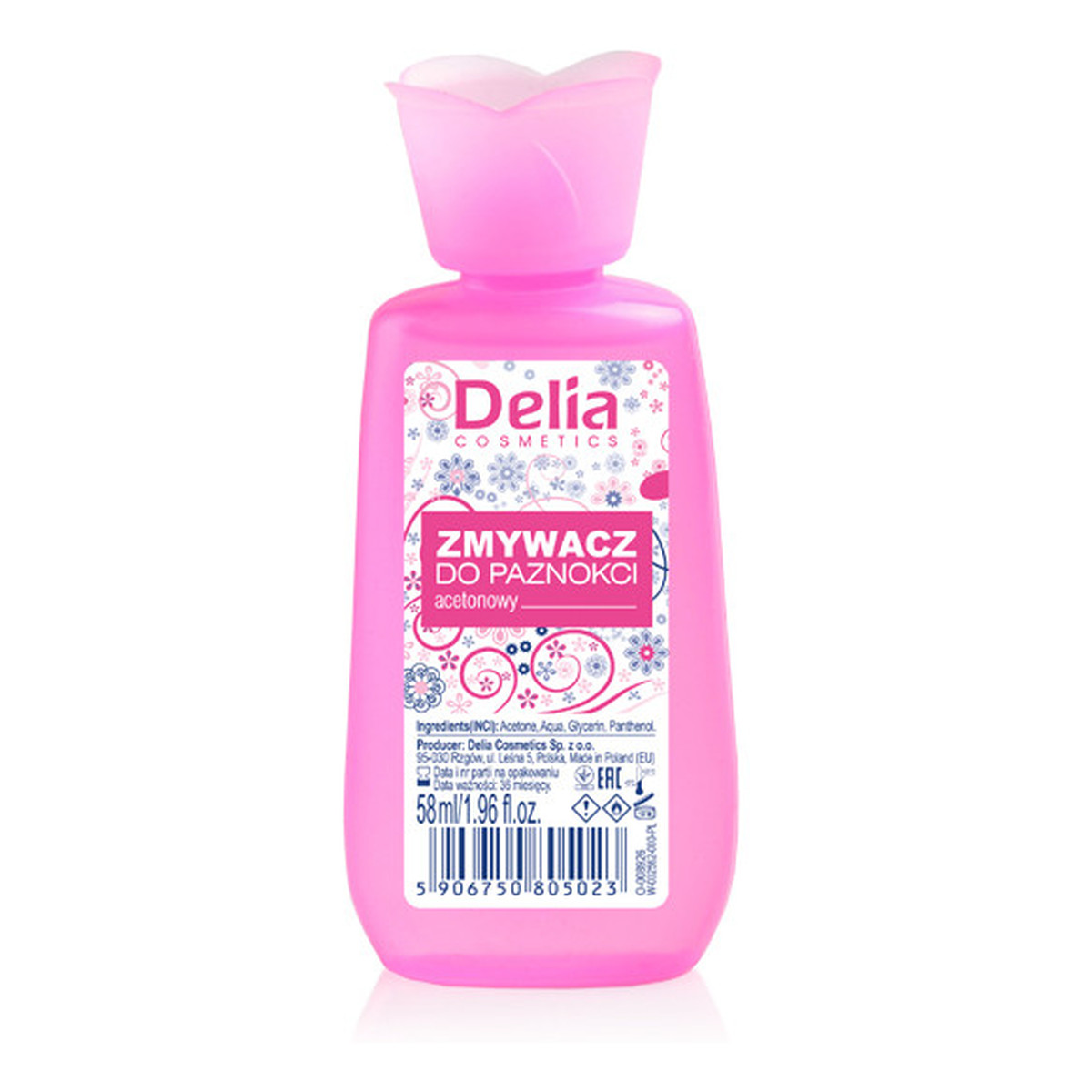 Delia Acetonowy Zmywacz Do Paznokci 58ml