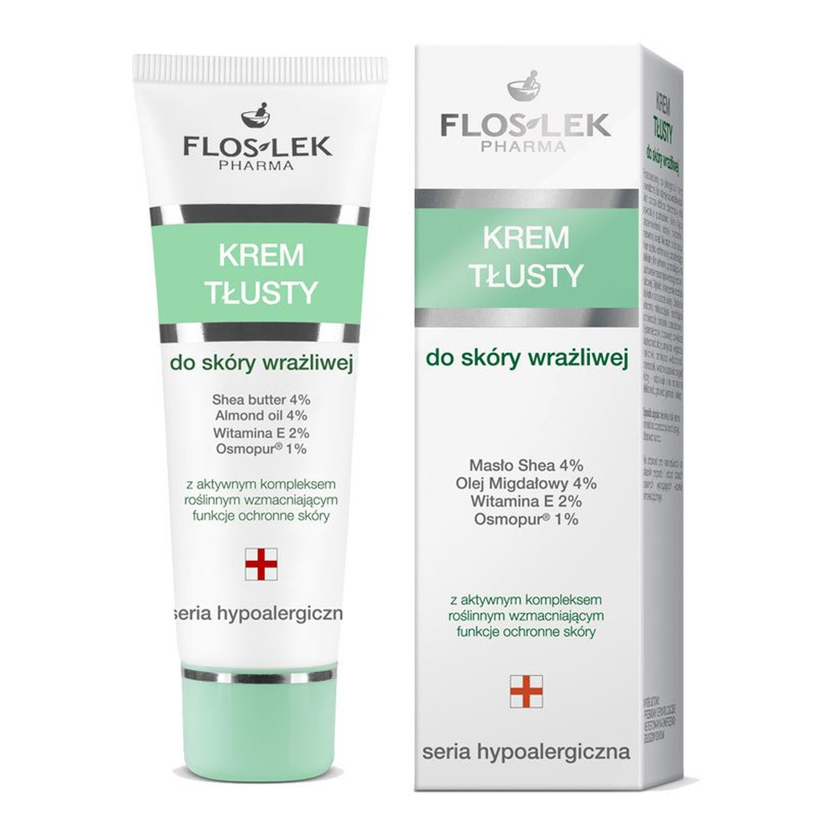 FlosLek Seria Hypoalergiczna Pharma Krem Tłusty Do Skóry Wrażliwej 50ml