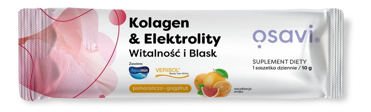 Kolagen elektrolity witalność i black suplement diety pomarańcza grejpfrut