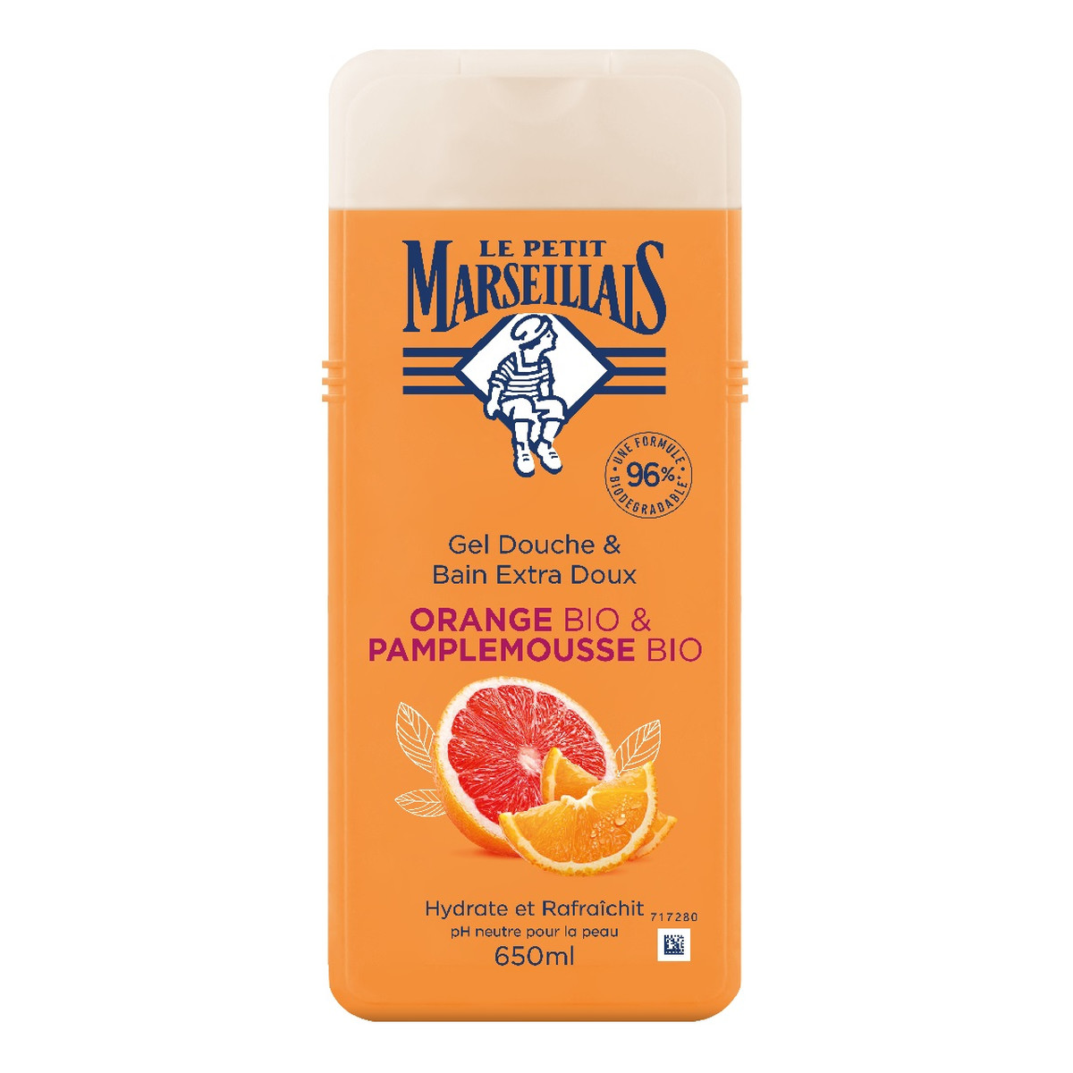 Le Petit Marseillais Żel pod prysznic i do kąpieli grejpfrut bio i pomarańcza bio 650ml