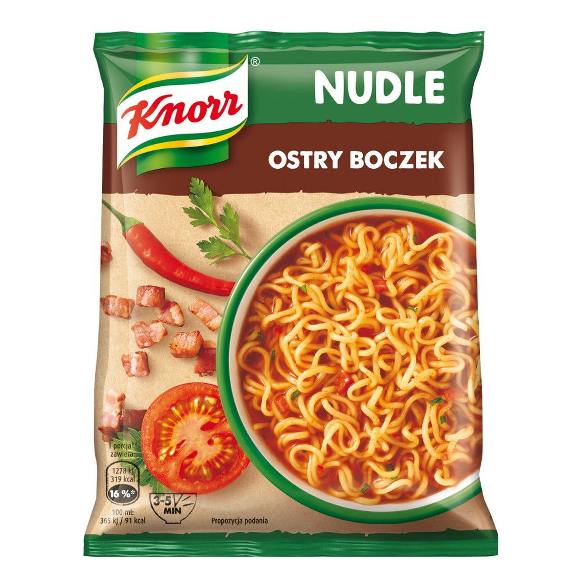 Knorr Nudle zupa instant Ostry Boczek 63g