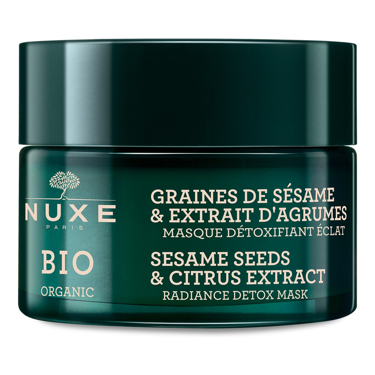 Nuxe Bio Organic Rozświetlająca maska detoksykująca z ekstraktem z cytrusów i ziaren sezamu 50ml
