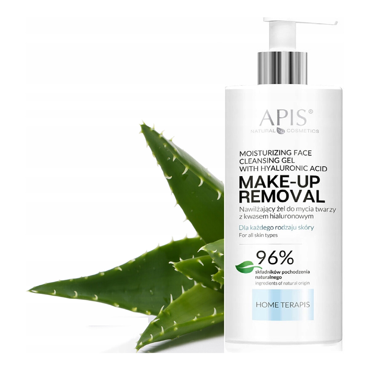 Apis Make-Up Removal Nawilżający żel do mycia twarzy z kwasem hialuronowym 2x300ml