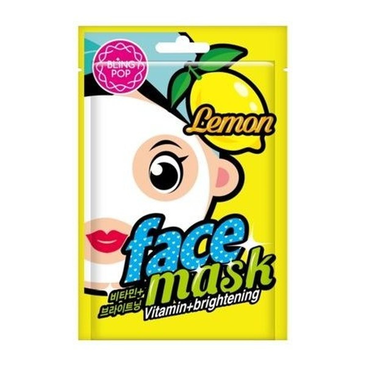 Bling Pop Vitamin & Brightening odżywiająco-rozświetlająca maska w płachcie Lemon 20ml