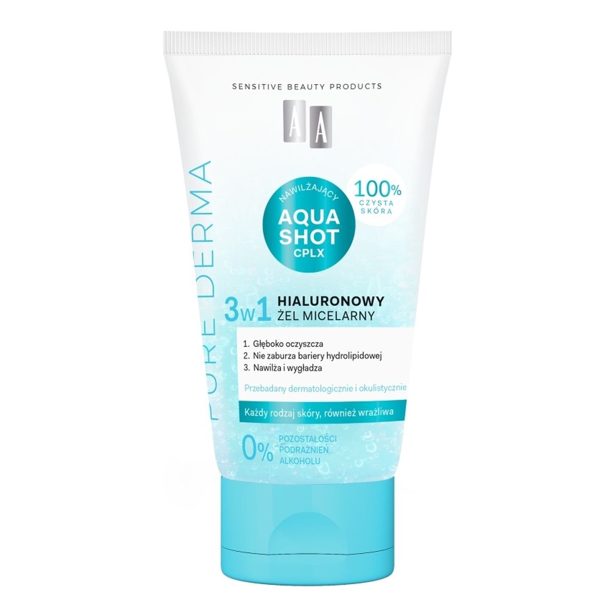 AA Pure Derma hialuronowy Żel micelarny 3w1 150ml