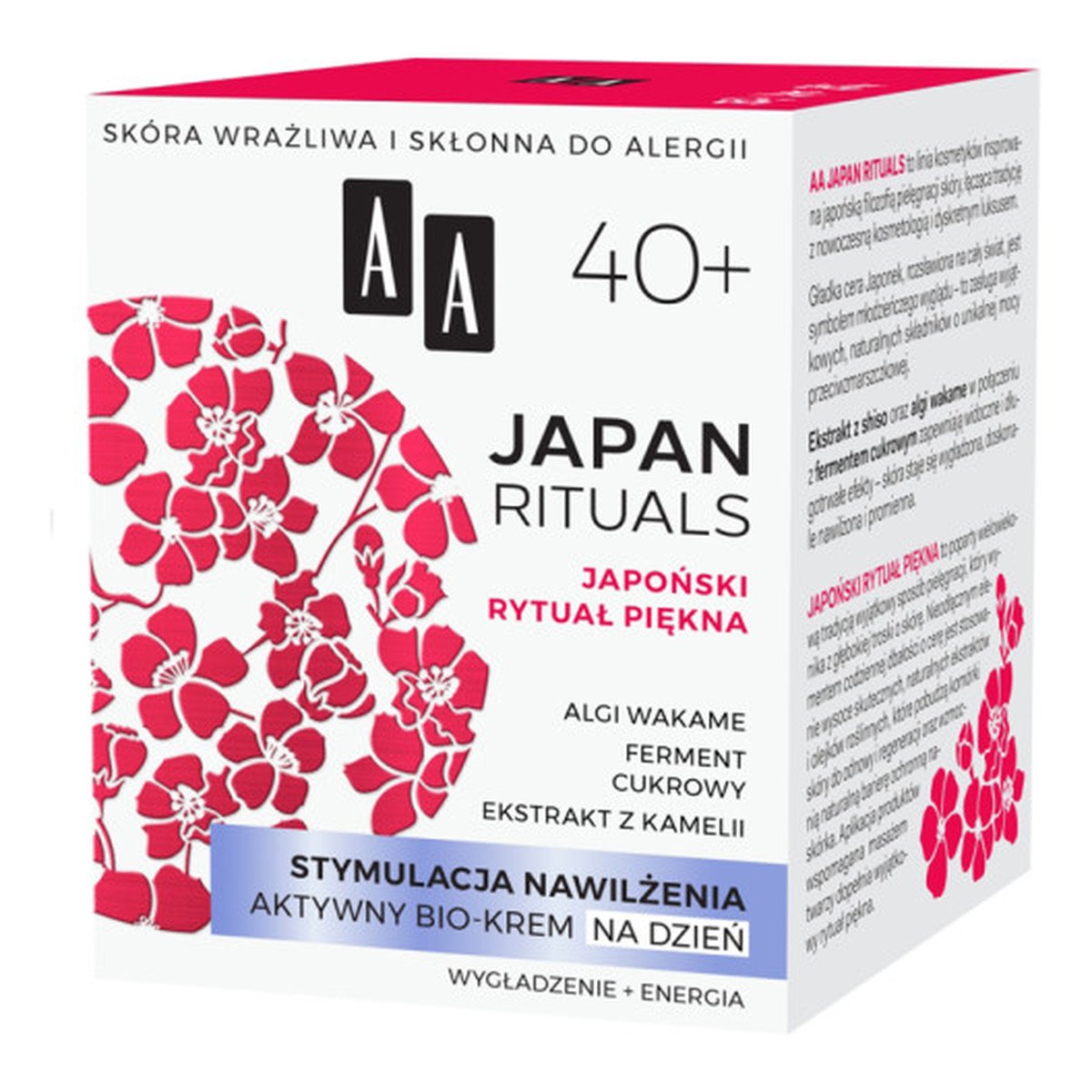AA JAPAN RITUALS Stymulacja Nawilżenia AKTYWNY BIO-KREM do twarzy NA DZIEŃ 40+ 50ml