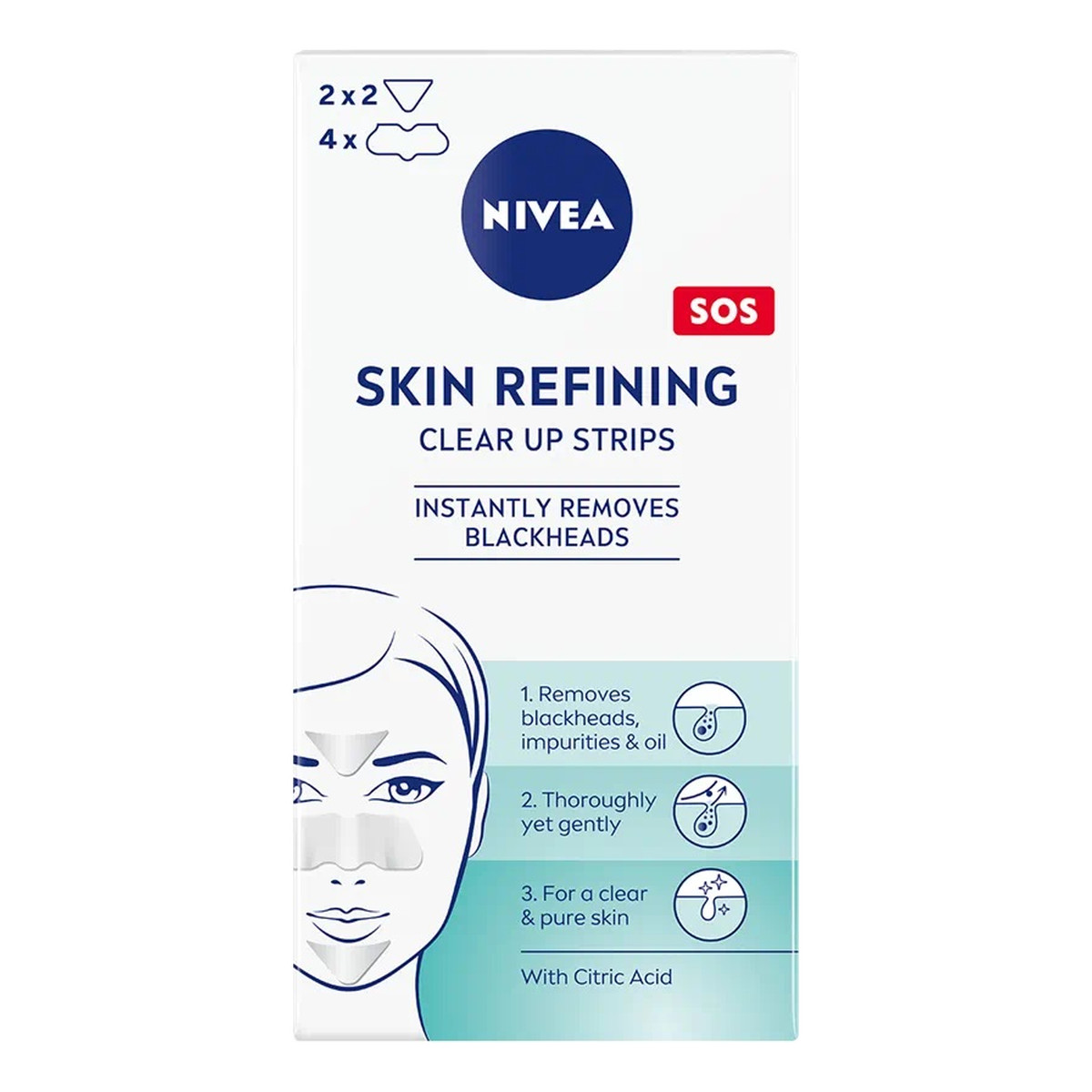 Nivea Skin Refining Clear-Up Strips plastry oczyszczające przeciw zaskórnikom 6szt.